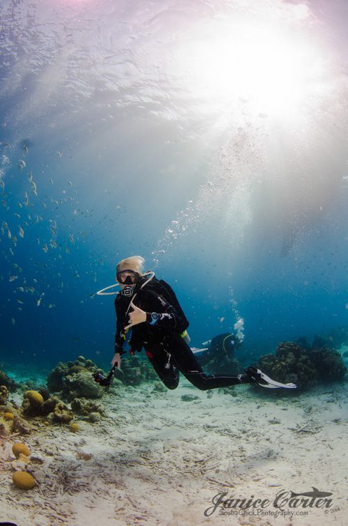 Underwater fun in the Dutch Caribbean.
